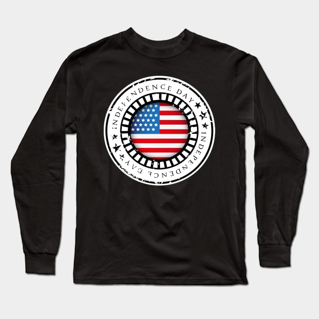 4th Of July Long Sleeve T-Shirt by DZCHIBA